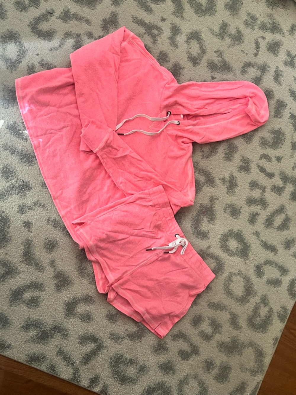 BB Dakota Pink Hoodie with White Drawstrings